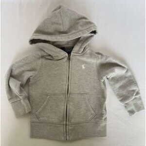 Polo Ralph Lauren Toddler Hoodie Gray Zip Up Size 2/2T